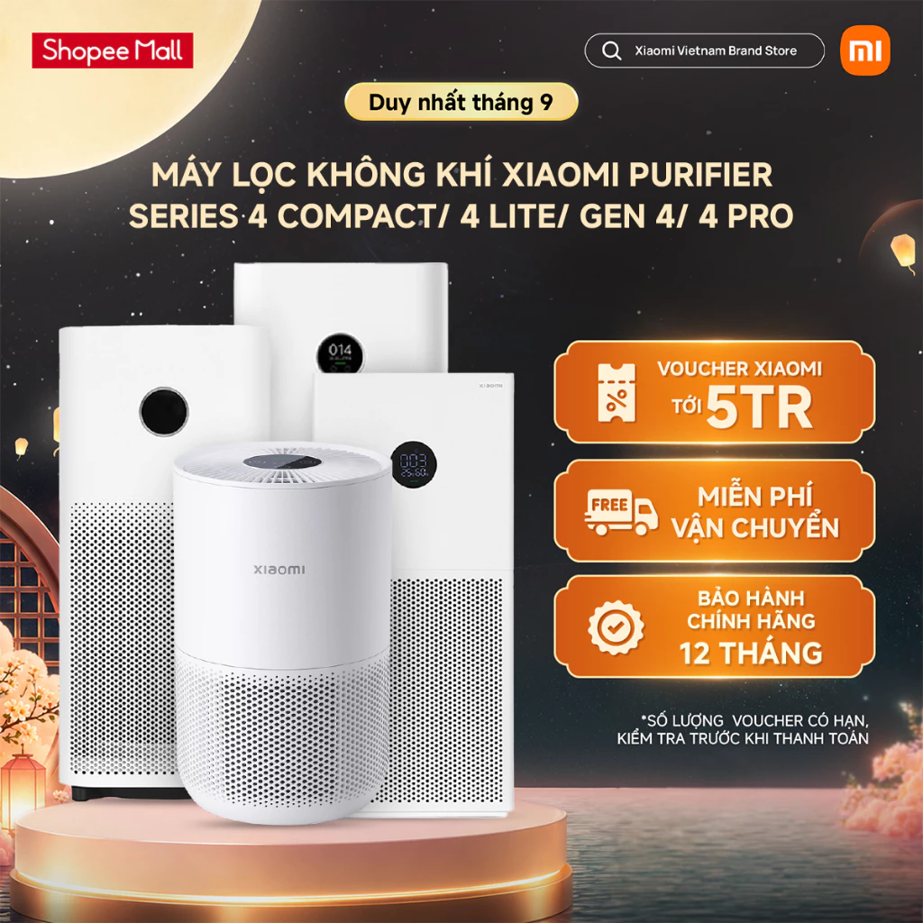 Máy Lọc Không Khí Xiaomi Mi Air Purifier Series 4 Compact/ 4 Lite/ Gen 4/ 4 Pro - Bảo hành chính hãng 12 Tháng