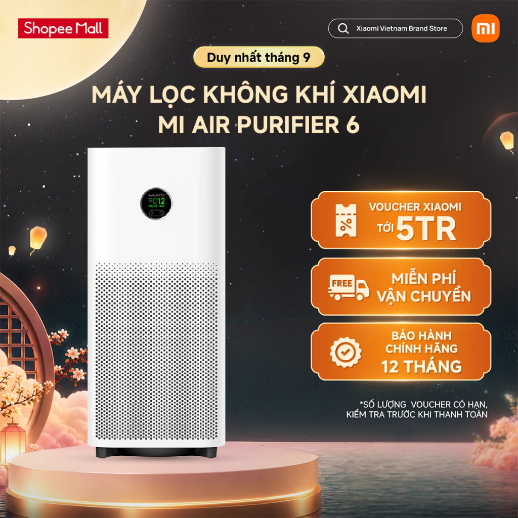Máy lọc không khí Mijia Smart Air Purifier 6 BHR08MZEU - Hệ thống lọc composite 5 lớp - Diện tích lọc hiệu quả 29–50 m²