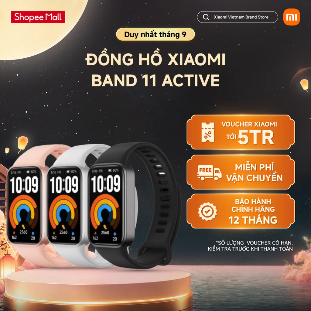 Đồng hồ thông minh Xiaomi Band 11 Active | Màn hình 1.47 inch| Hỗ trợ 50 chế độ thể thao| Pin 300mAh