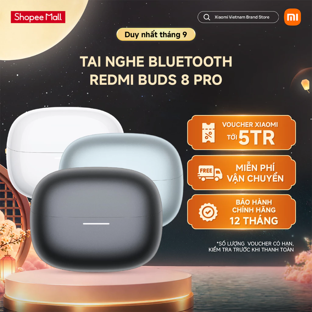 Tai nghe bluetooth Redmi Buds 8 Pro - Âm thanh Hi-Res - Khử ồn chủ động - Dolby Audio - Bảo hành 12 Tháng