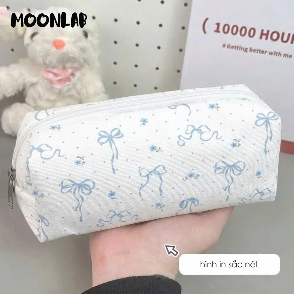 Túi Đựng Bút / Túi vải canvas / Túi đựng mỹ phẩm / Hộp đựng bút / Bóp Viết Moonlab HB27