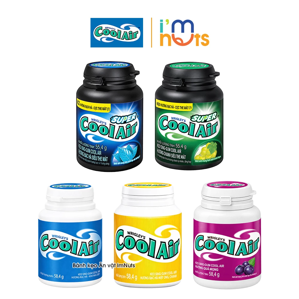 Kẹo Sing Gum Cool Air Đủ Vị Dạng Hũ Tiện Lợi