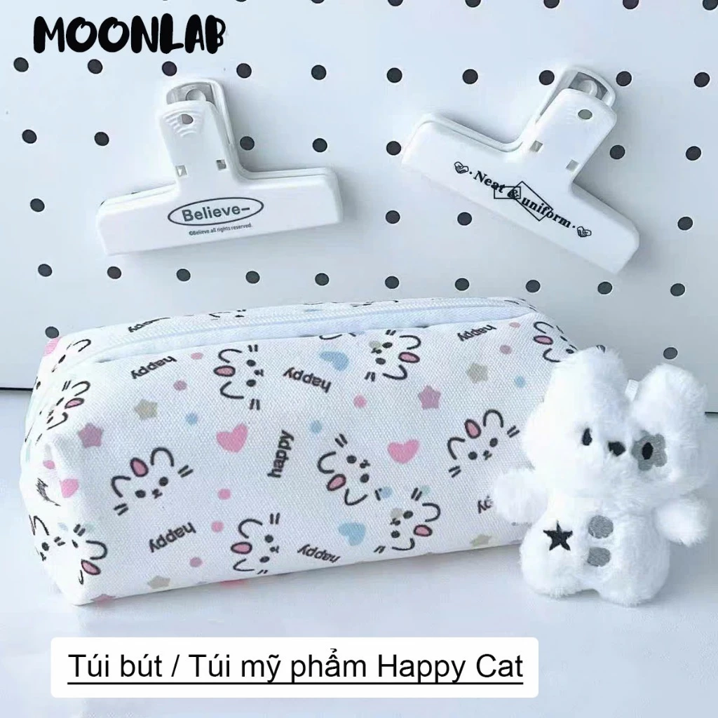 Túi Đựng Bút / Túi vải canvas / Túi đựng mỹ phẩm / Hộp đựng bút / Bóp Viết Moonlab HB13