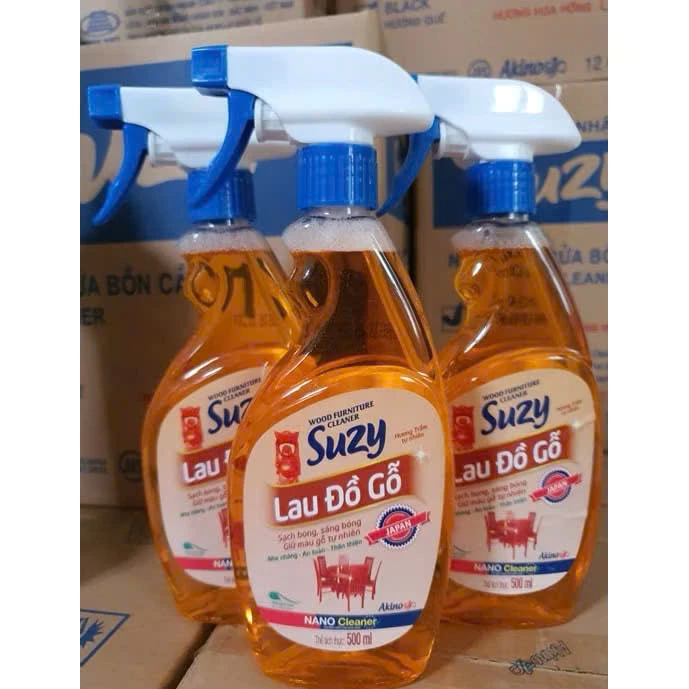 Nước xịt lau đồ GỖ DIỆT KHUẨN SUZY 500ml - thành phần HỮU CƠ, chất lượng NHẬT BẢN