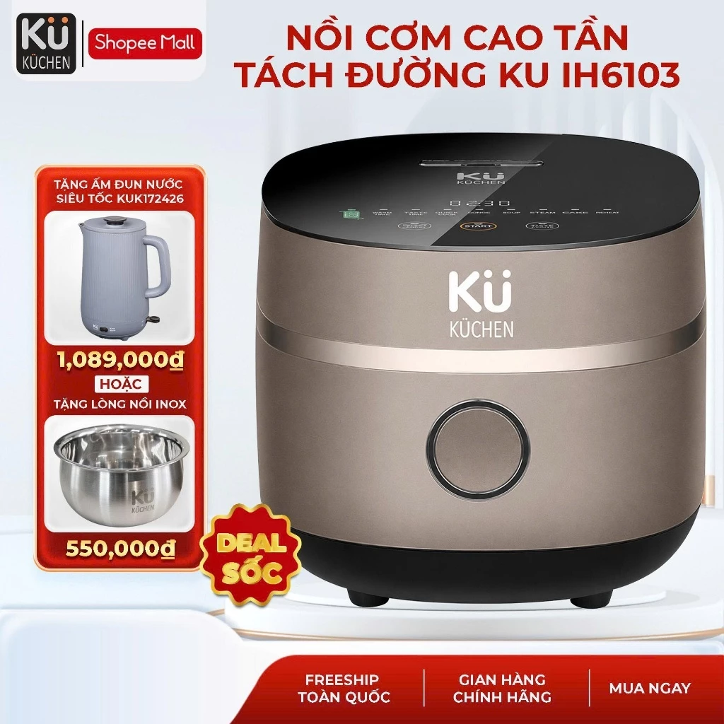 NỒI CƠM CAO TẦN TÁCH ĐƯỜNG KUCHEN KU IH6103