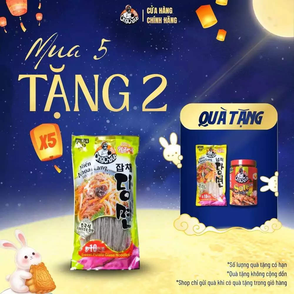Miến Khoai Lang Sợi Tròn thương hiệu Ông Chà Và 250gr - Hàng Chính Hãng