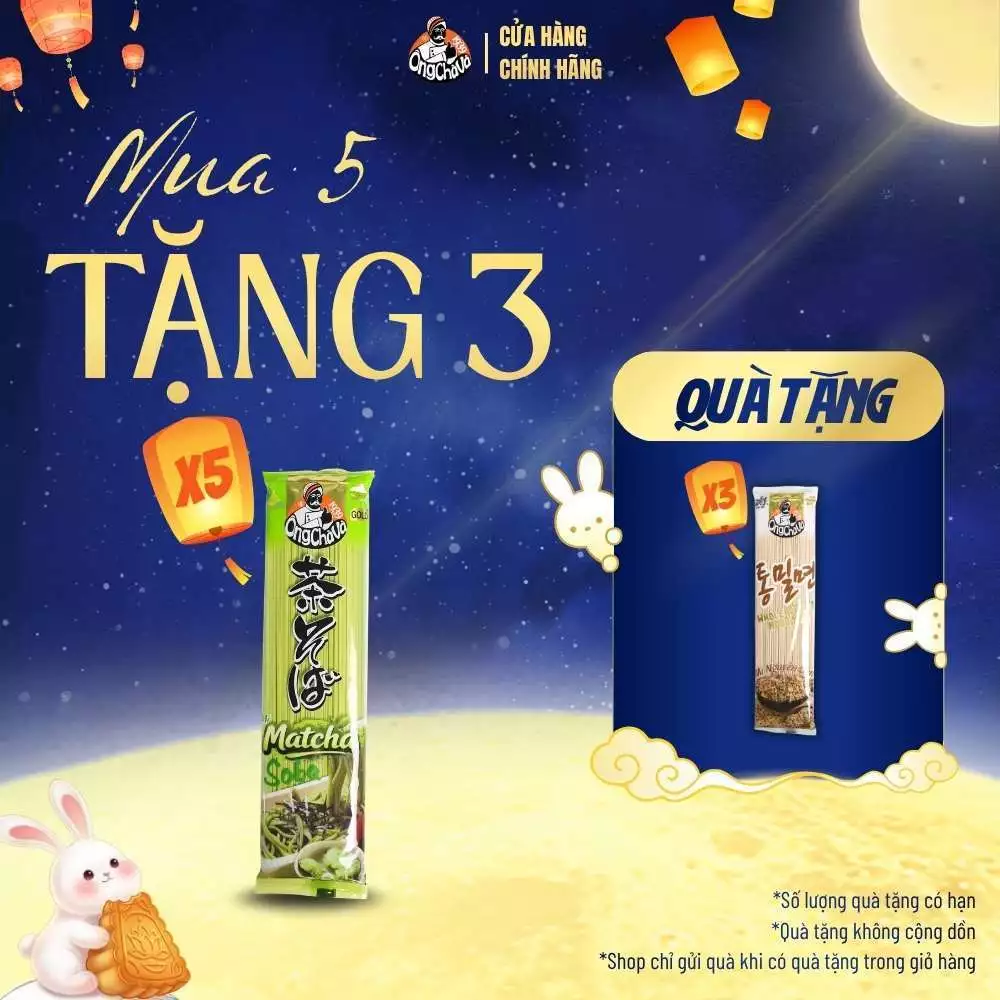 Mì Matcha Soba thương hiệu Ông Chà Và 125gr - Hàng Chính Hãng