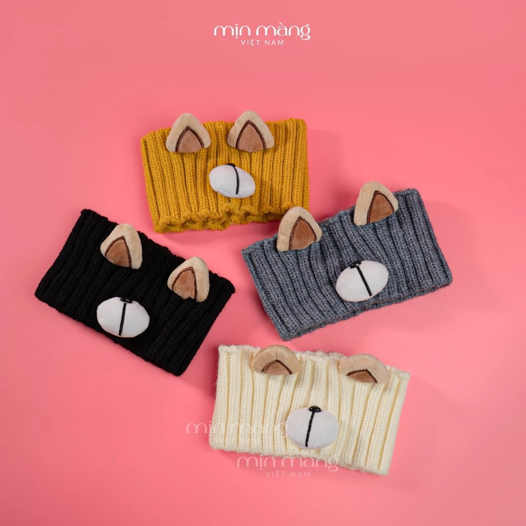 Băng Đô Cài Tóc Nữ Dệt Kim Siêu Bền Bờm Rửa Mặt Skincare Tone Hồng Cute Dễ Thương MỊN MÀNG VIỆT NAM