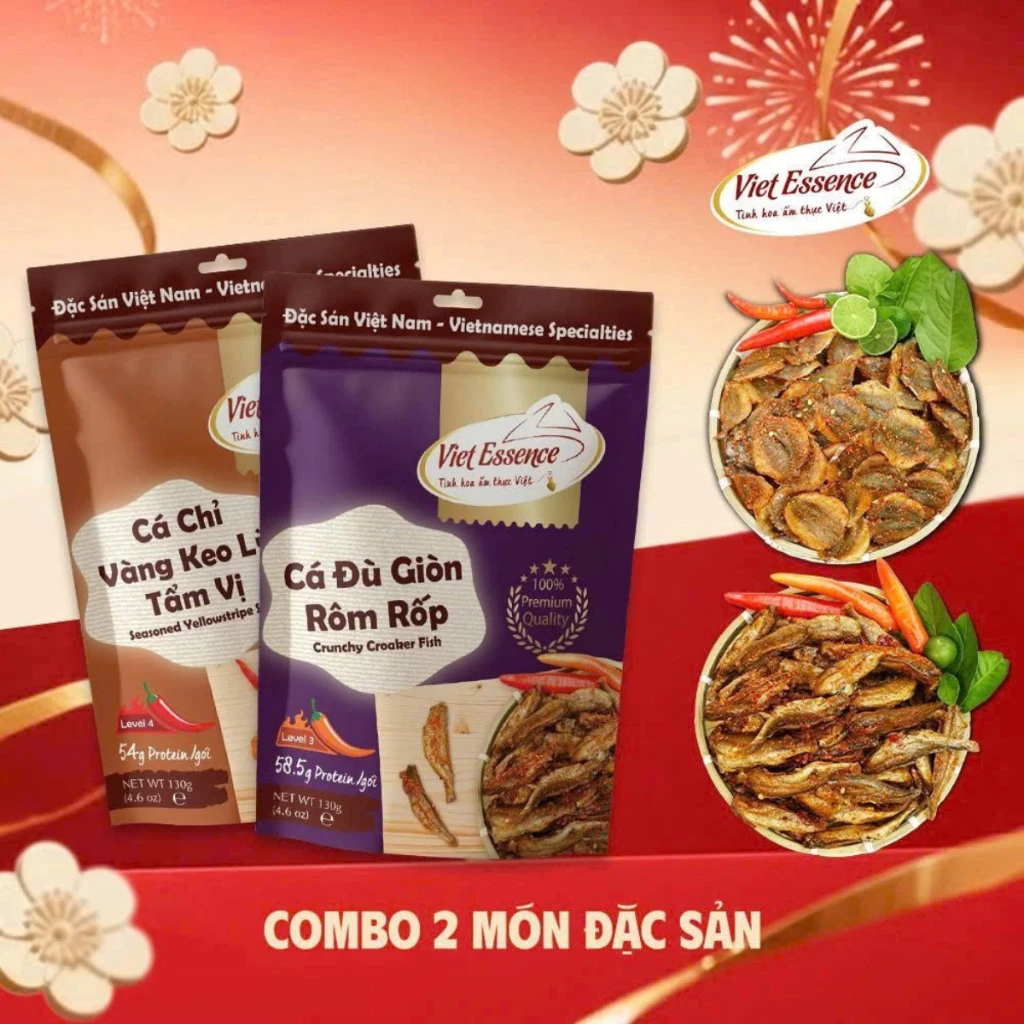 Combo 2 Gói Đặc Sản Rộn Ràng Viet Essence (Cá Đù, Cá Chỉ Vàng)