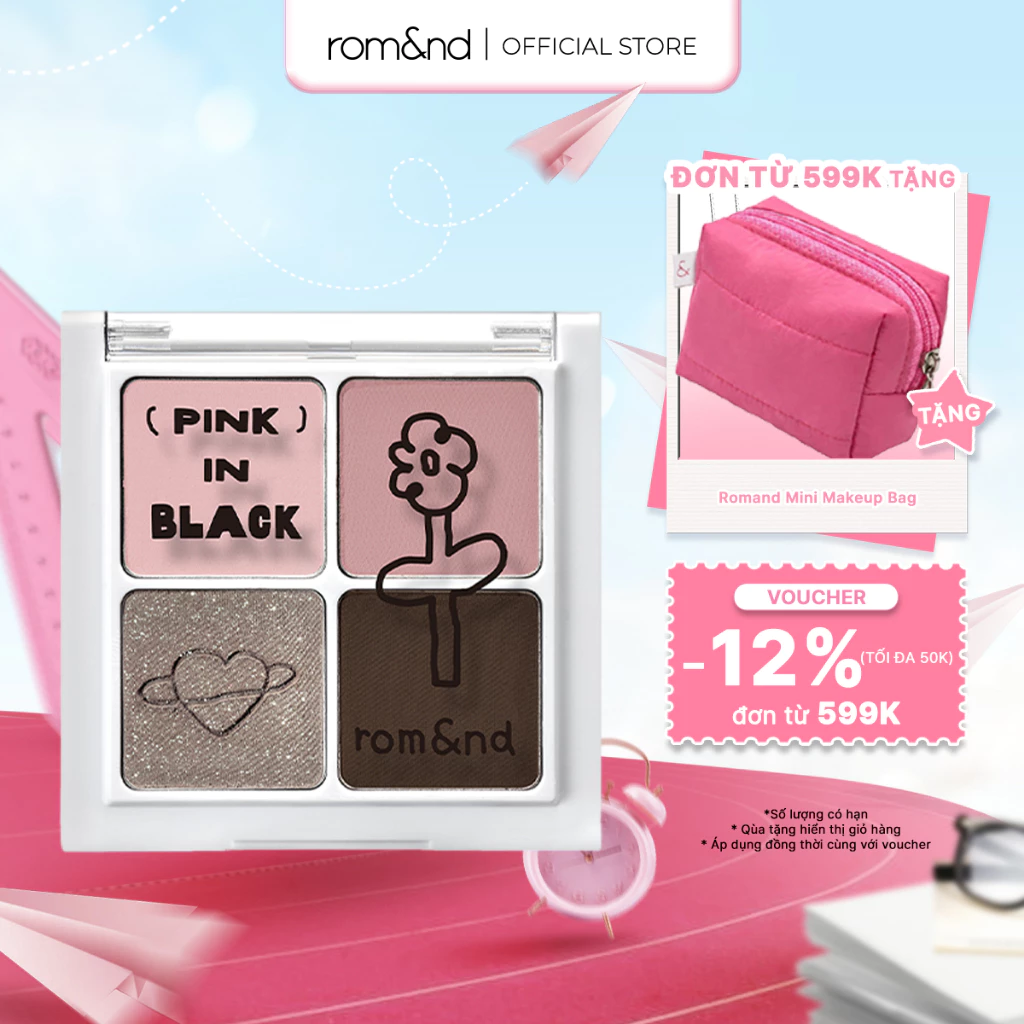 [Romand X Inapsquare] Bảng phấn mắt 4 ô Romand Better Than Eyes