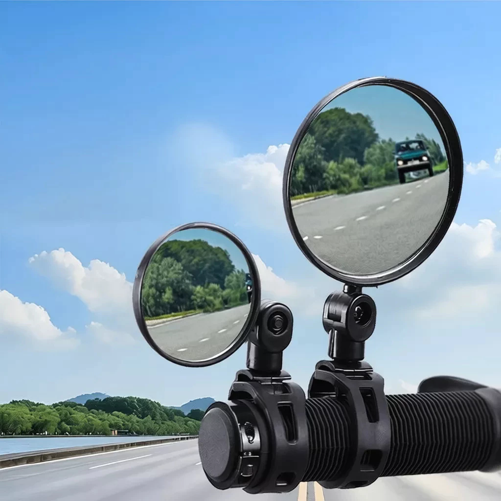Gương chiếu hậu xe đạp ABS chống lóa, xoay 360 độ, điều chỉnh dễ dàng