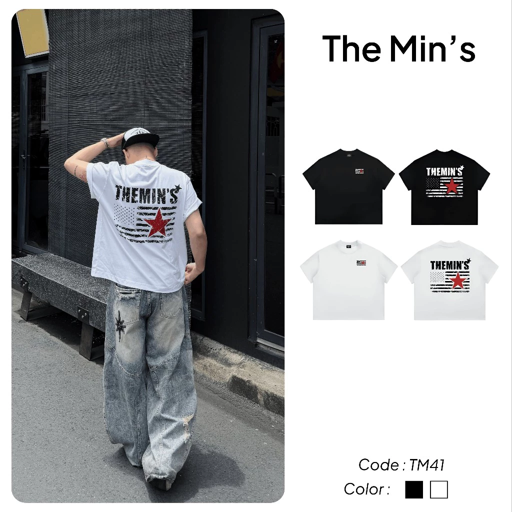 Áo Thun Local Brand The Min’s Rebel Flag Tee TM41 Áo Thun Unisex Form Boxy Vải Cotton 260gsm