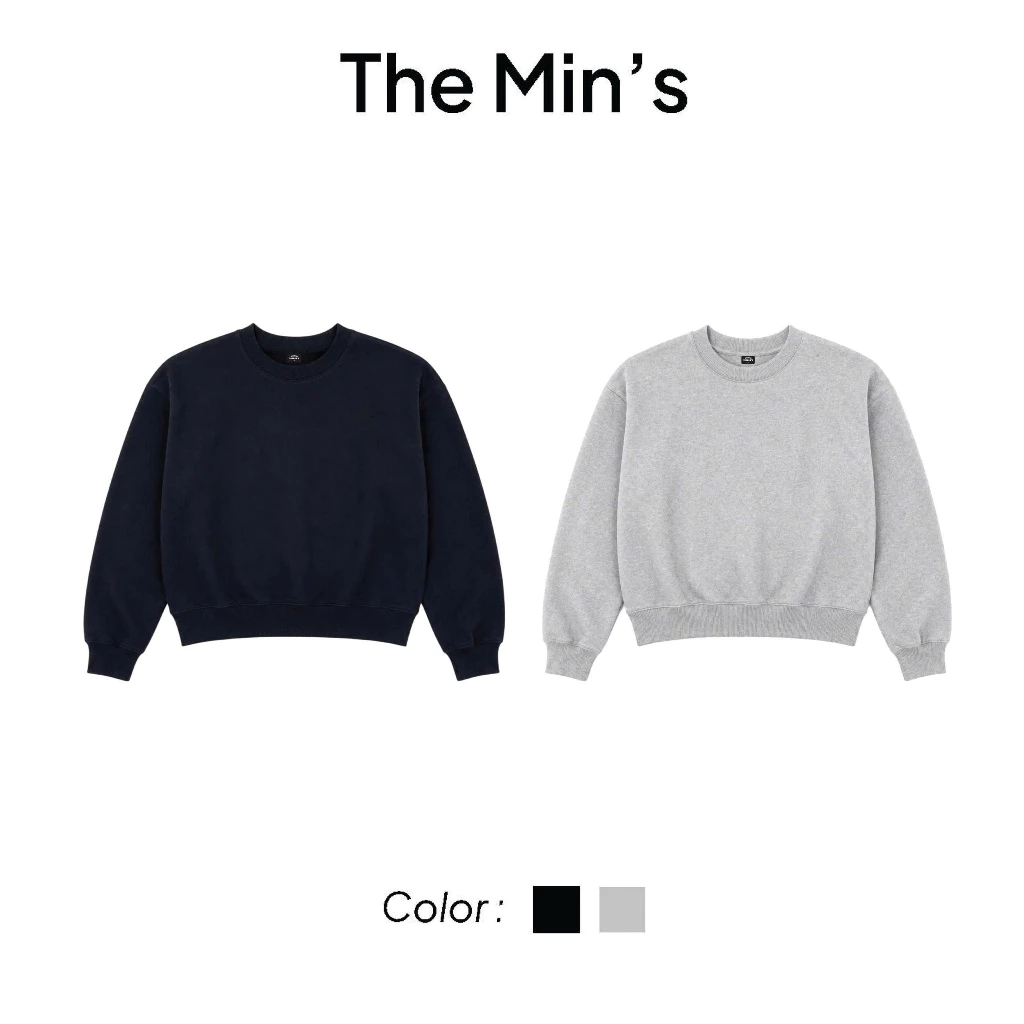 Áo Nỉ Sweater Trơn Basic Cổ Tròn Themin's SW00 Unisex Form Vải Dày Dặn