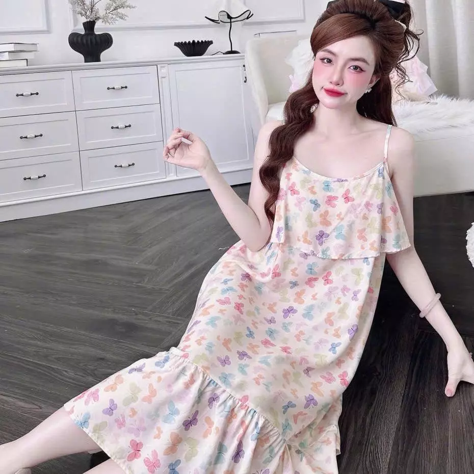 Mã V3 TOLE – Váy Ngủ Hoa Nhí  Mềm Mát, Thoải Mái Mặc Nhà