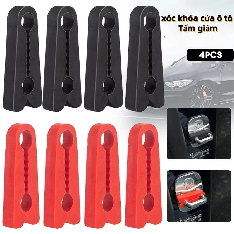 Silicon Miếng đệm giảm chấn cửa xe hơi Đệm giảm sốc Giảm tiếng ồn Miếng bảo vệ khóa