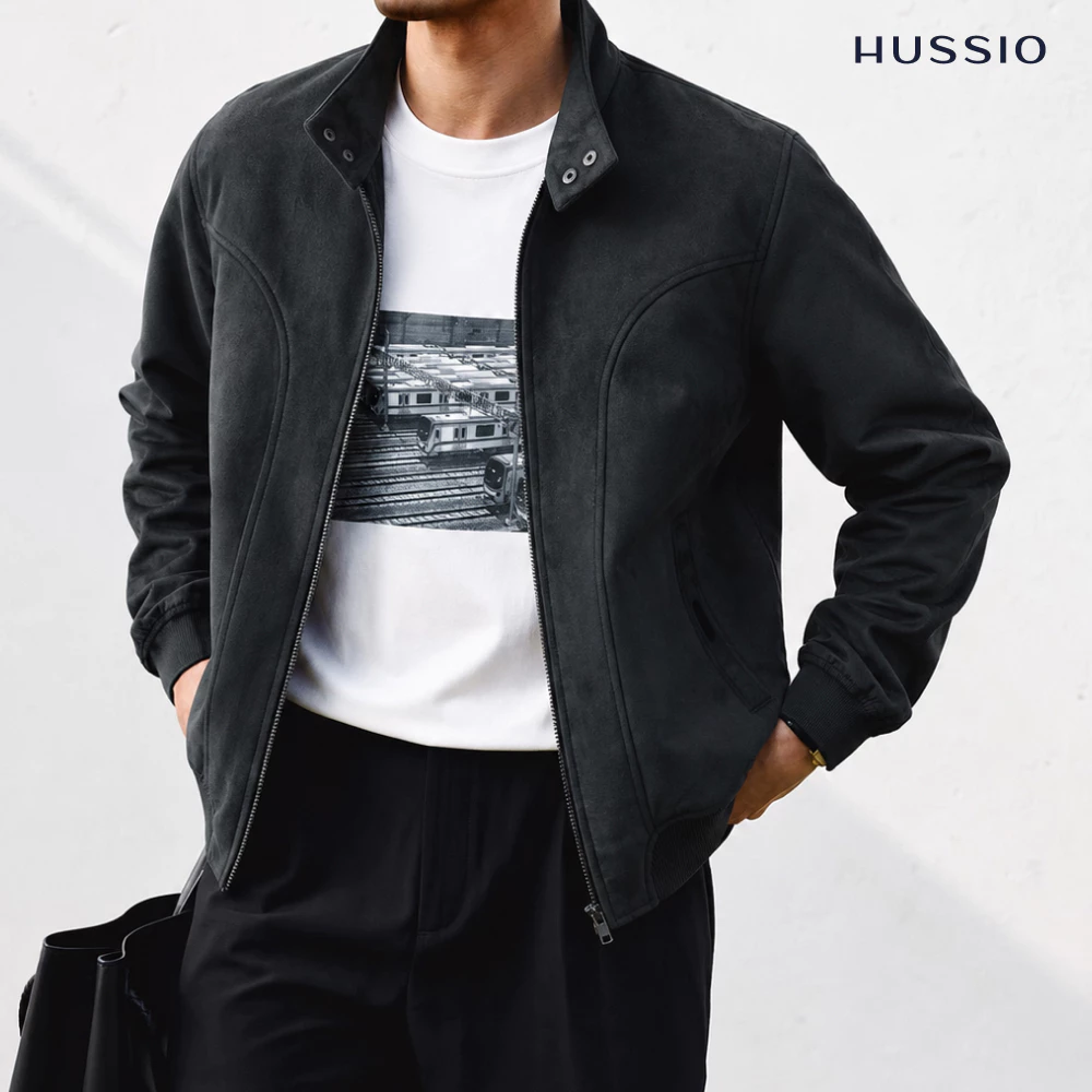 [DEAL 24-30/9] Áo Khoác Up Body Form Boxy Tôn Dáng, Chất Liệu Da Lộn Cao Cấp Không Bám Bụi Chống Tia UV - HUSSIO