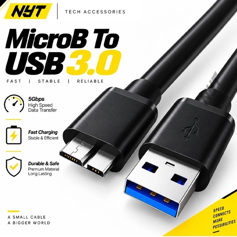 Dây Cáp Đọc Ổ Cứng Micro USB 3.0 NYT01 Loại Xịn - BH 12T Chính Hãng