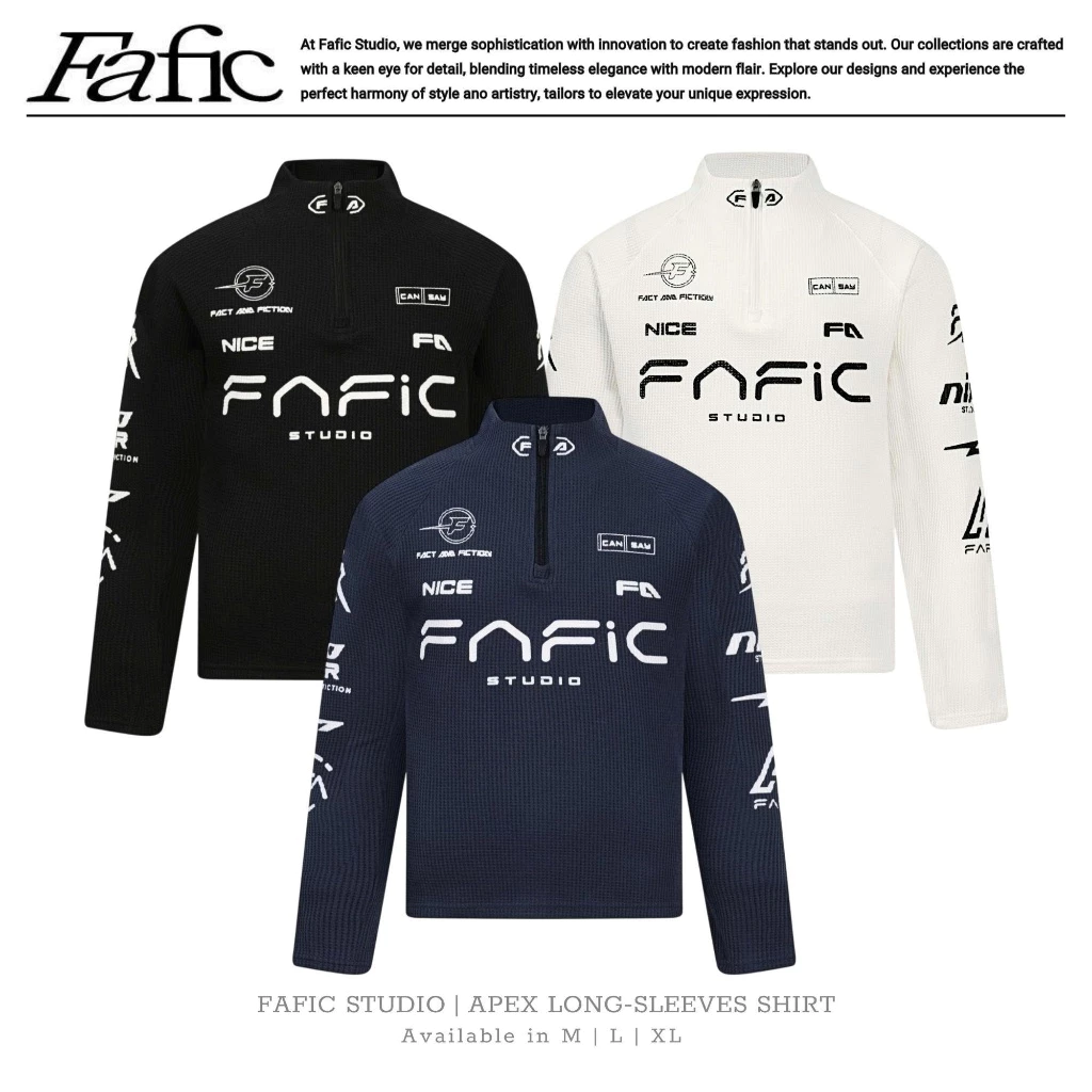 Áo Half-Zip Thun Tay Dài Longsleeve THỂ THAO Fafic APEX vải WAFFLE nam nữ Unisex local brand