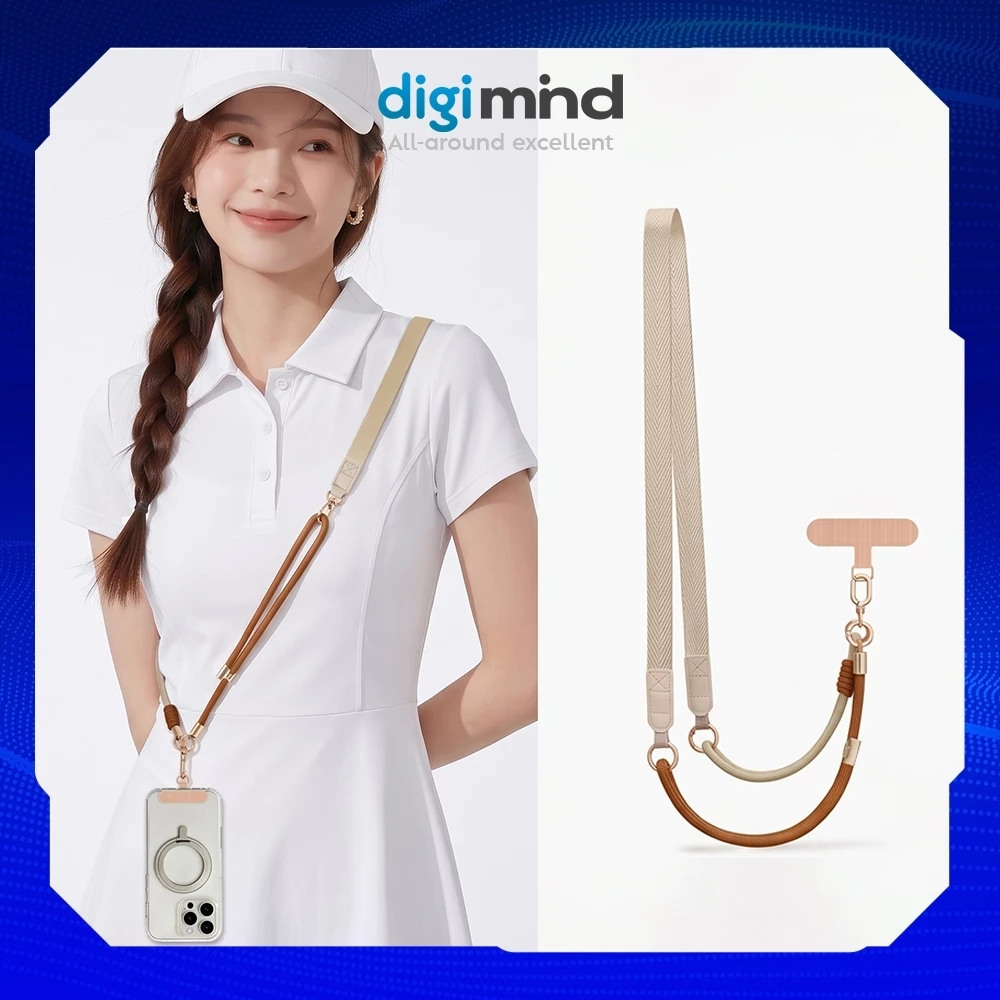 Dây Đeo Điện Thoại 2 Trong 1 Đa Năng, Đeo Chéo, Đeo Cổ Đeo Tay, Có Thể Tháo Rời Điều Chỉnh Linh Hoạt