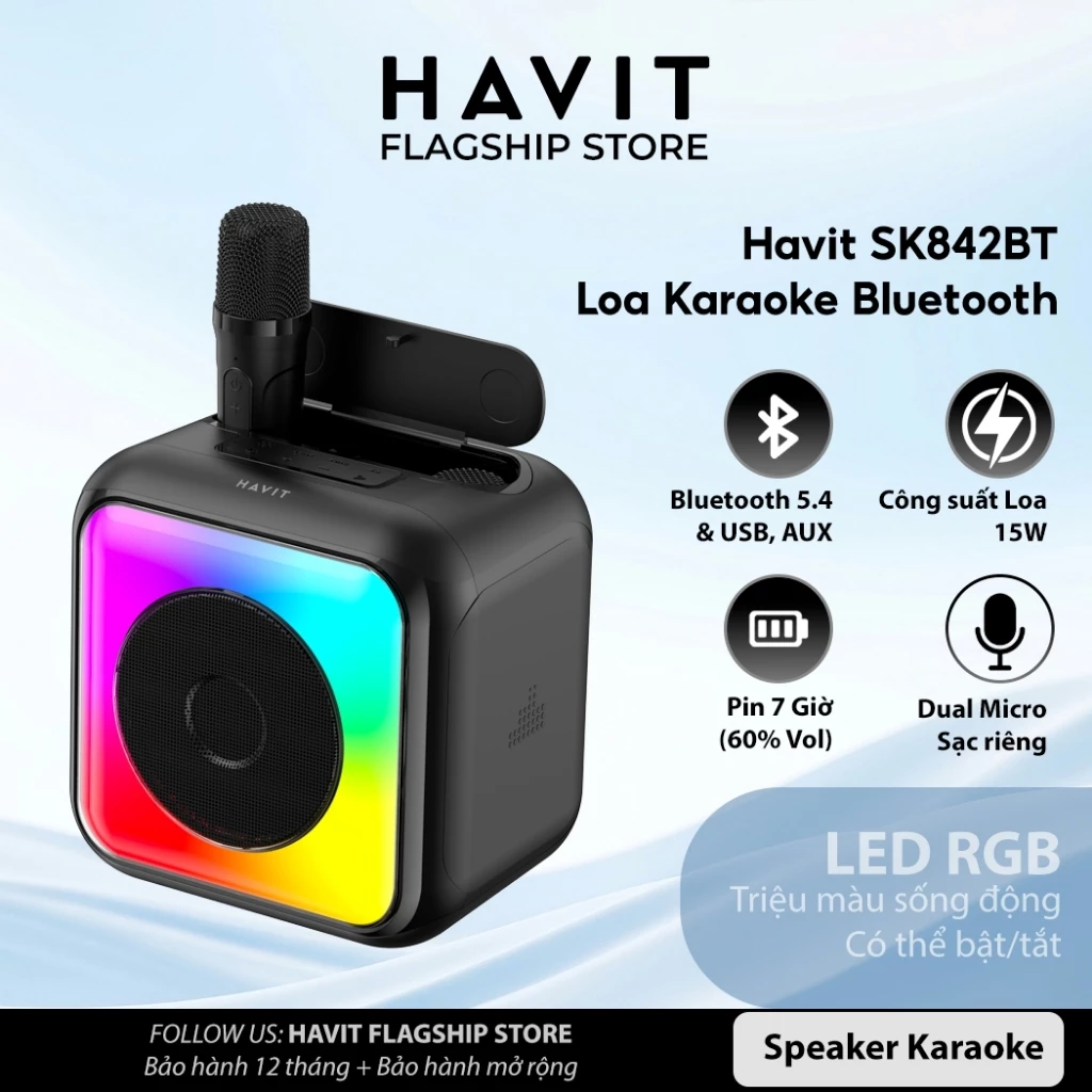 Loa Karaoke Di Động Havit SK842BT Công Suất 15W |  | Bluetooth 5.4