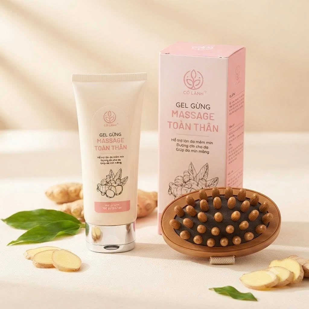 Gel Gừng Massager Toàn Thân (Hệ Lạnh - Phù Hợp Với Da Nhạy Cảm)- Hỗ Trợ Cơ Thể Săn Chắc, Giảm Eo 100gram
