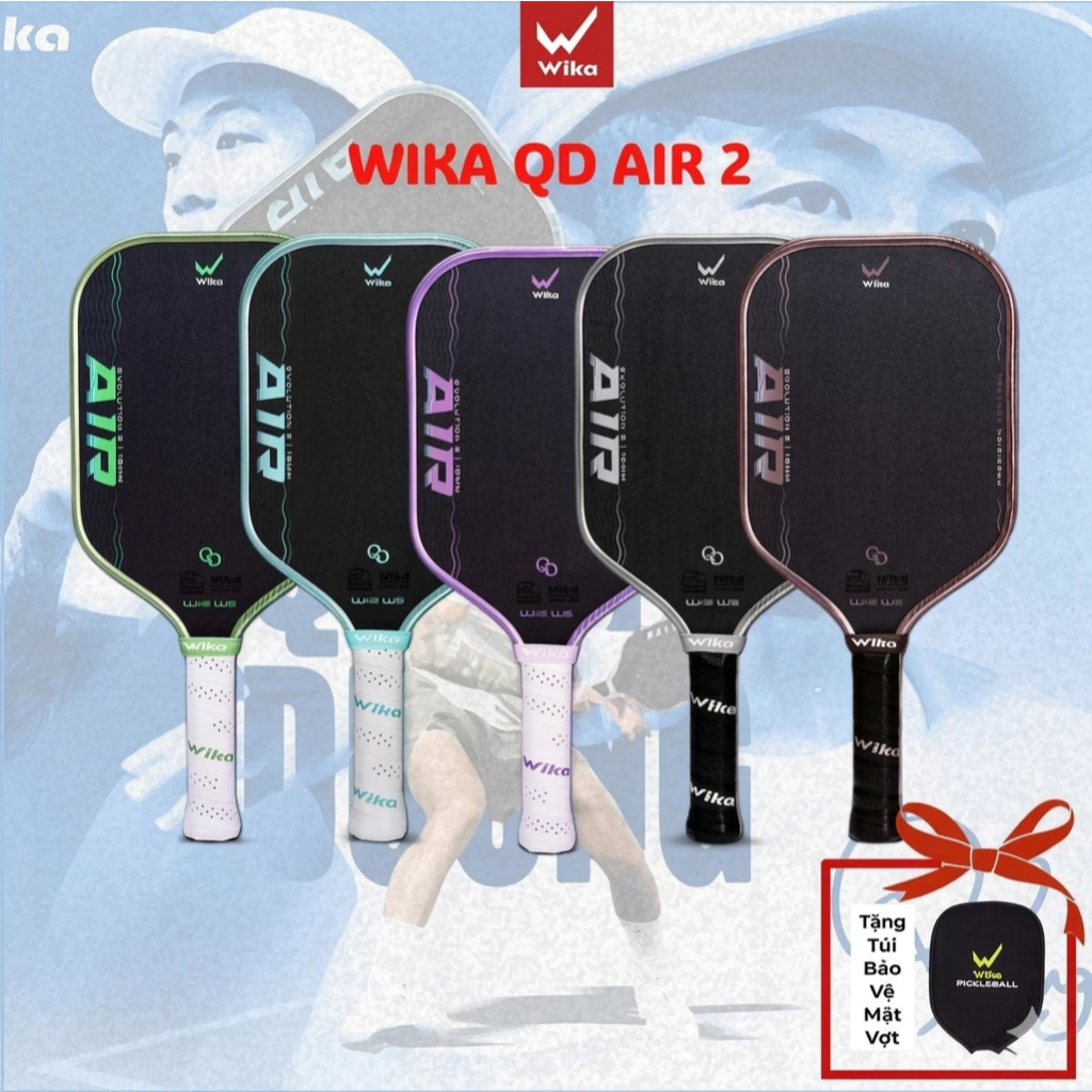 Vợt Pickleball Wika QD Air 2 Chính Hãng, Lõi S-HyperFoam™ Giảm Rung Hỗ Trợ Kiểm Soát Bóng Tốt