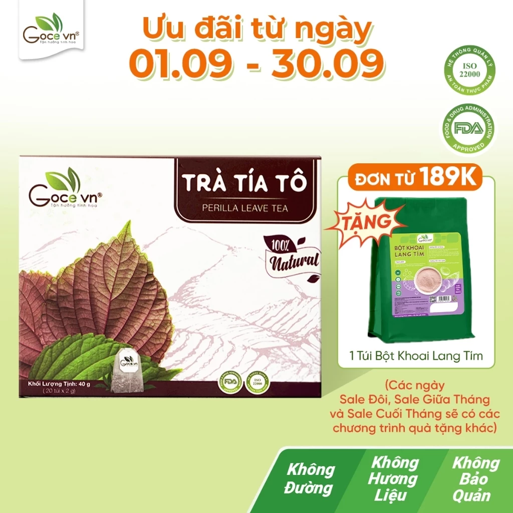 Trà tía tô túi lọc Goce - 40g (20 túi x 2g)