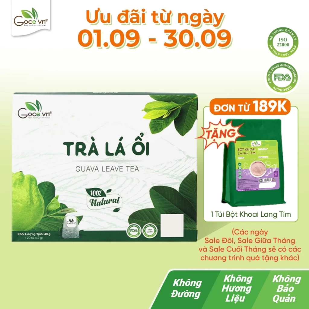 Trà lá ổi túi lọc Goce - Tan mỡ giảm cân, ngừa tiểu đường