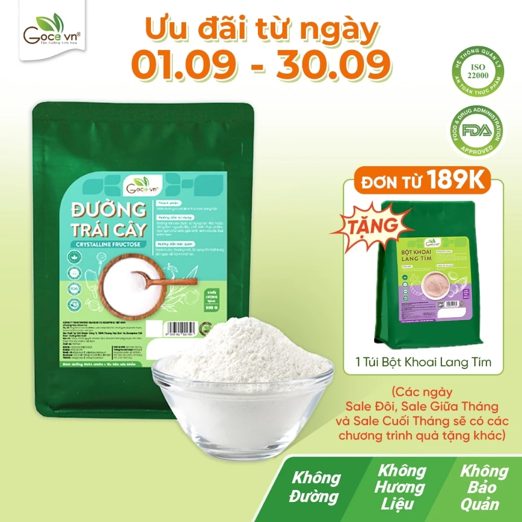 Đường trái cây (Đường hoa quả) Goce - Túi 500g