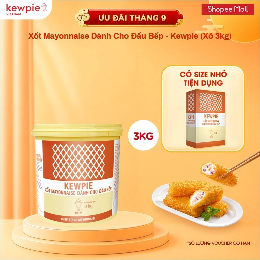 Xốt Mayonnaise Dành Cho Đầu Bếp - Kewpie (Xô 3kg)