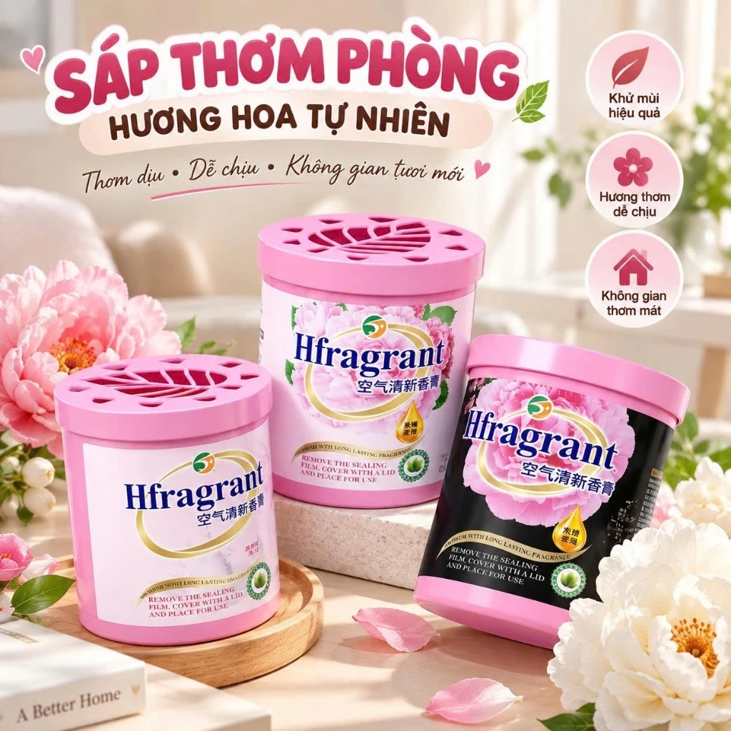 Sáp thơm phòng hương hoa tự nhiên, khử mùi bền lâu 200g