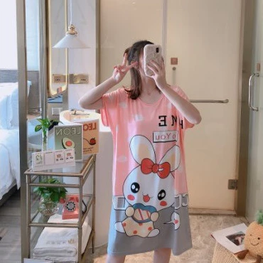 Váy Ngủ Cotton Mềm Mại  💕 Váy Mặc Nhà Cute 003 Dáng Suông Nhiều Họa Tiết