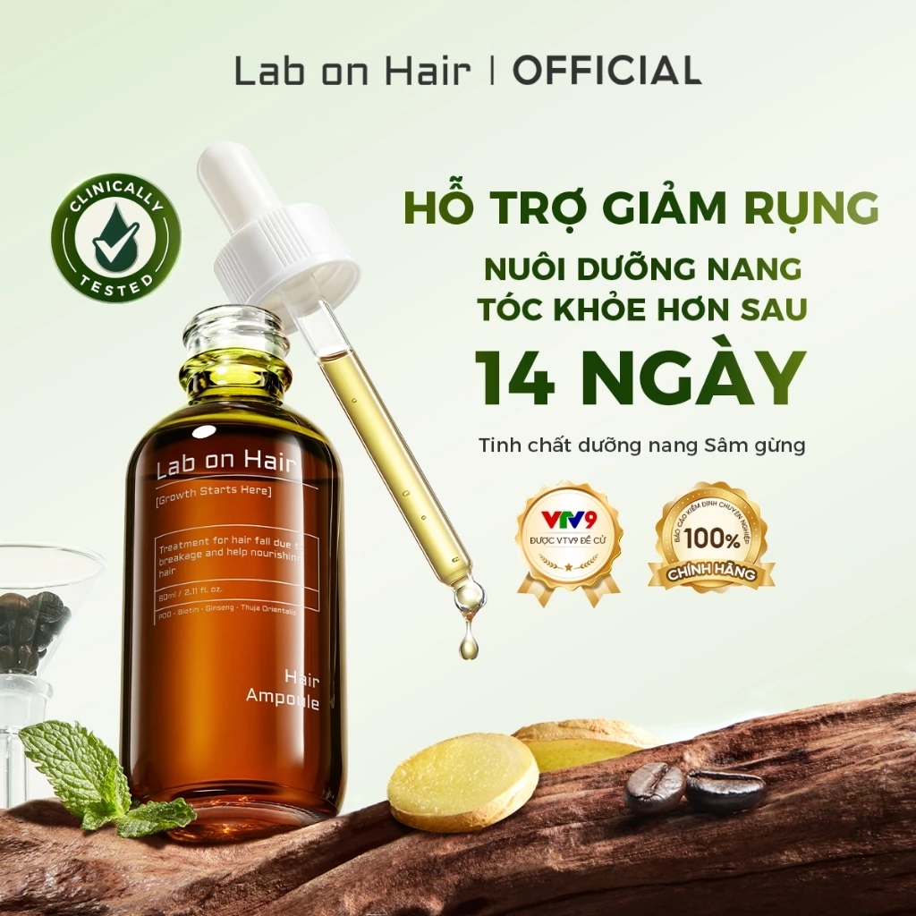 [60ml] Serum mọc tóc Lab On Hair hỗ trợ cải thiện rụng tóc serum dưỡng tóc tinh chất mọc tóc