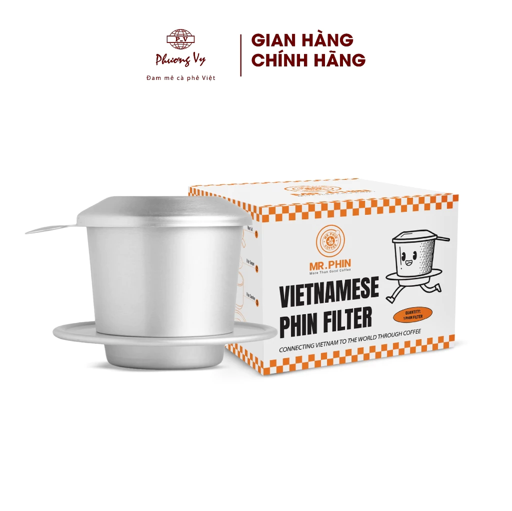Phin Nhôm nhỏ MR. PHIN 25g có hộp, thích hợp làm quà tặng