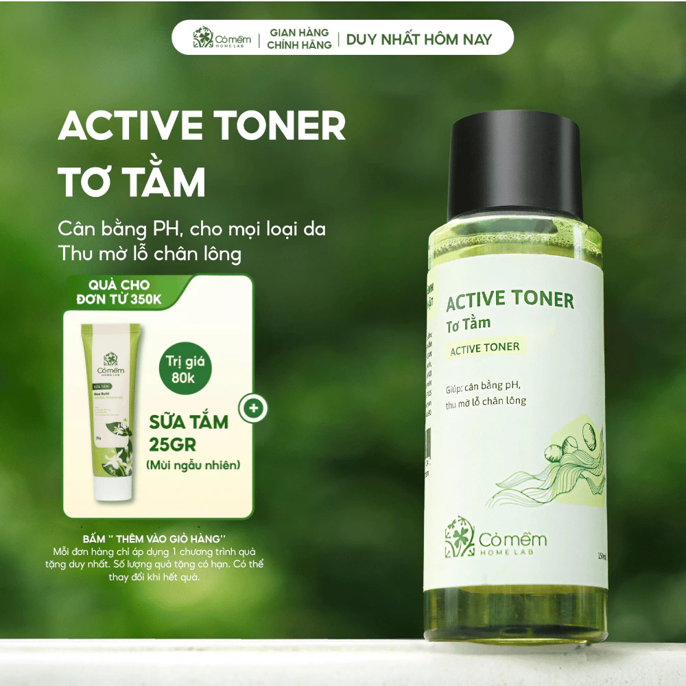 Active Toner Tơ Tằm Dưỡng Ẩm Cho Da Cỏ Mềm 150ml