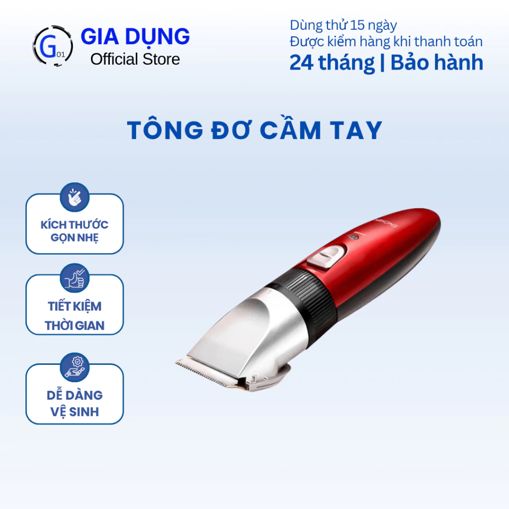 Tông đơ máy cắt hớt tóc nam pin sạc cầm tay đa năng chuyên nghiệp Jichen chấn viền người lớn trẻ em