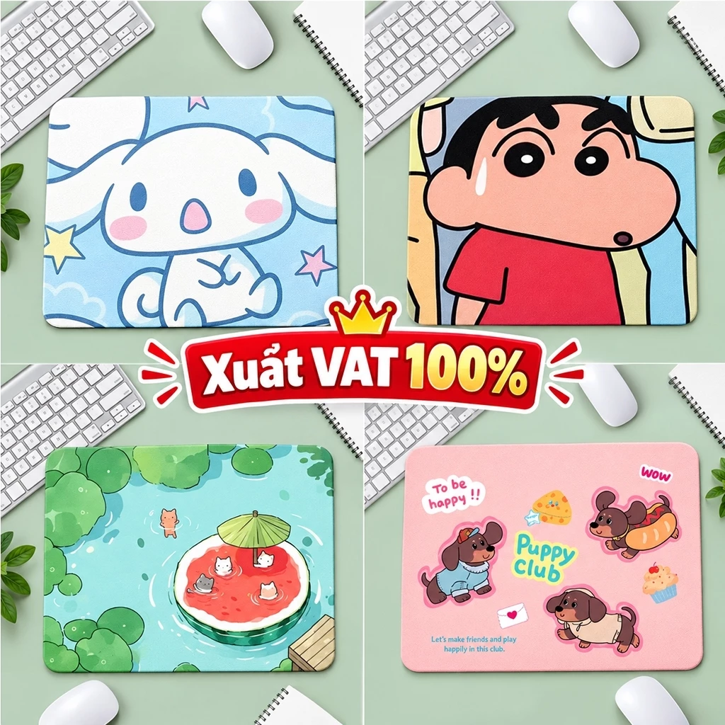 Lót chuột 26x21cm nhiều màu sắc, họa tiết pad chuột bo viền chắc chắn hơn 50 mẫu in sắc nét dày dặn