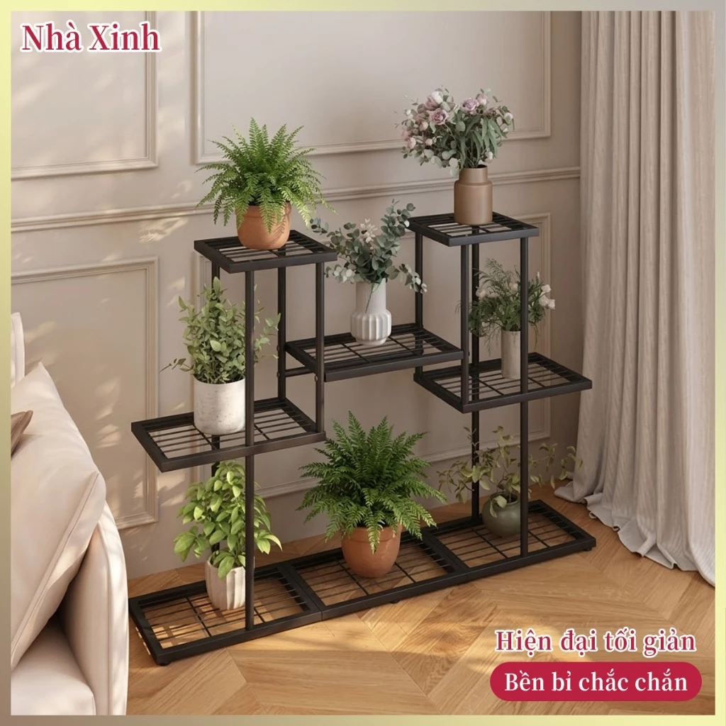 Kệ Trưng Bày Chậu Cây Khung Thép Chống Rỉ Chịu Tải Cao Phù Hợp Mọi Không Gian Kệ Bền Trang Trí Cây Cảnh Đẹp