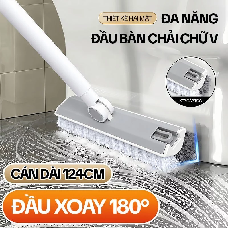 Cây Chà Sàn Nhà Tắm KITIMOP CS05, Chổi Chà Sàn Nhà Tắm, Chổi Cọ Nhà Vệ Sinh