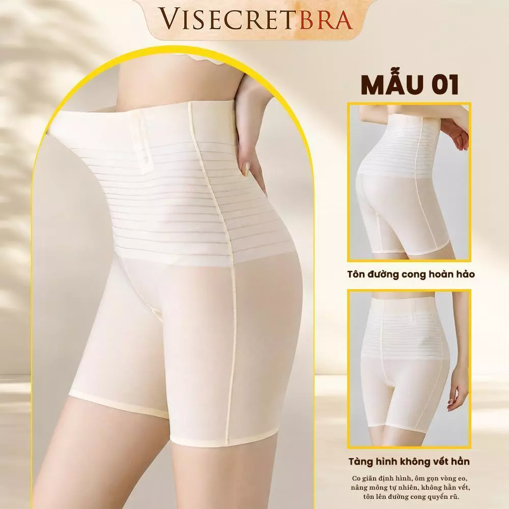Quần Định Hình Nữ Quần Trong Nữ Siết Eo Thu Gọn Vòng 2 Có Thanh Cố Định Chất Su Không Lộ Viền Thoáng Mát -- VN251065