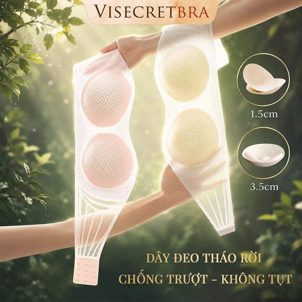 Áo Lót Nữ Áo Bra Nữ Visecret Bra Áo Không Dây Nâng Vòng 1 Không Gọng Có Mút Đệm Gom Quả Chống Xệ -- 250455