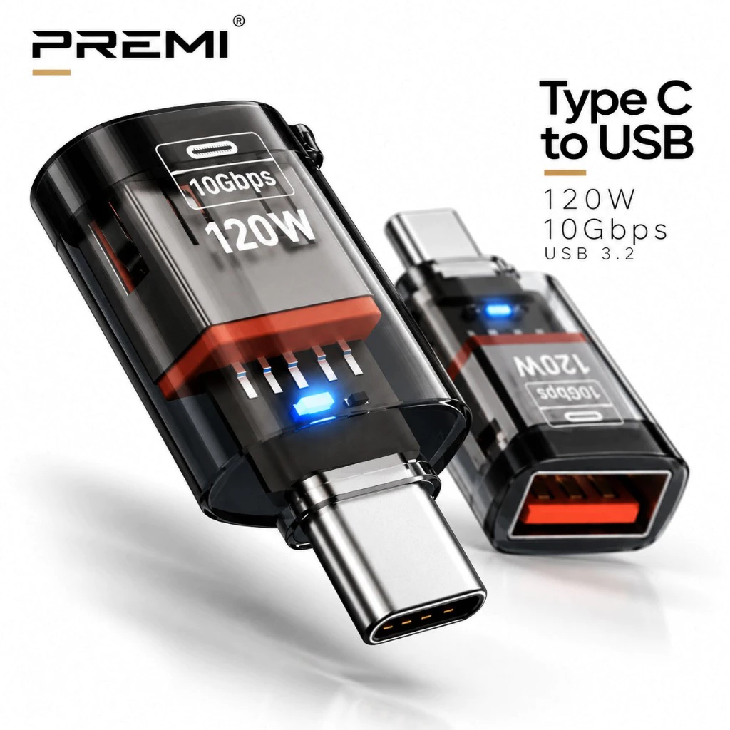USB 3.2 Đầu Chuyển Đổi OTG Adapter USB Type C To USB A Cho Điện Thoại Laptop Sạc và Truyền Dữ Liệu Tốc Độ Cao
