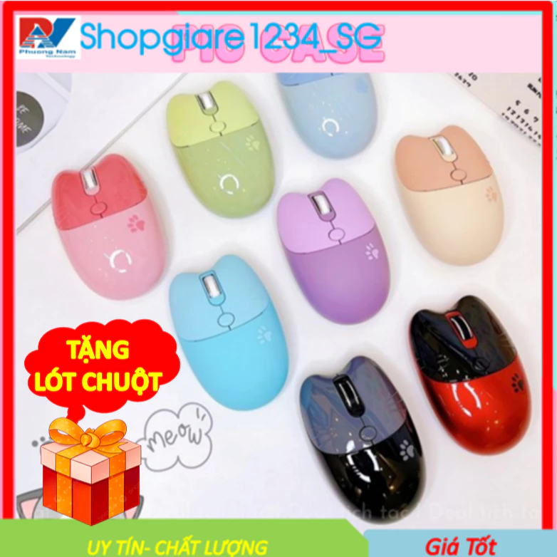 Chuột Không Dây MOFII M3 tai mèo, slient click, kết nối Windown, MacOS, Pad, tivi- Shopgiare1234