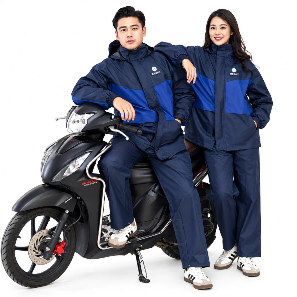 Áo Mưa Bộ Cao Cấp 2 Lớp K4 Sơn Thủy : Chống Thấm 100%