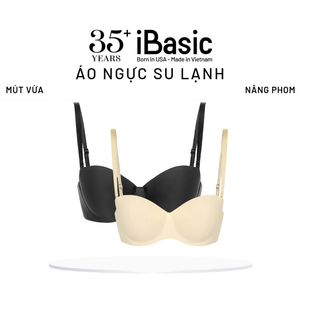 Combo 2 Áo ngực su iBasic có gọng không đường may mút vừa cup ngang phom đúc BRAW098
