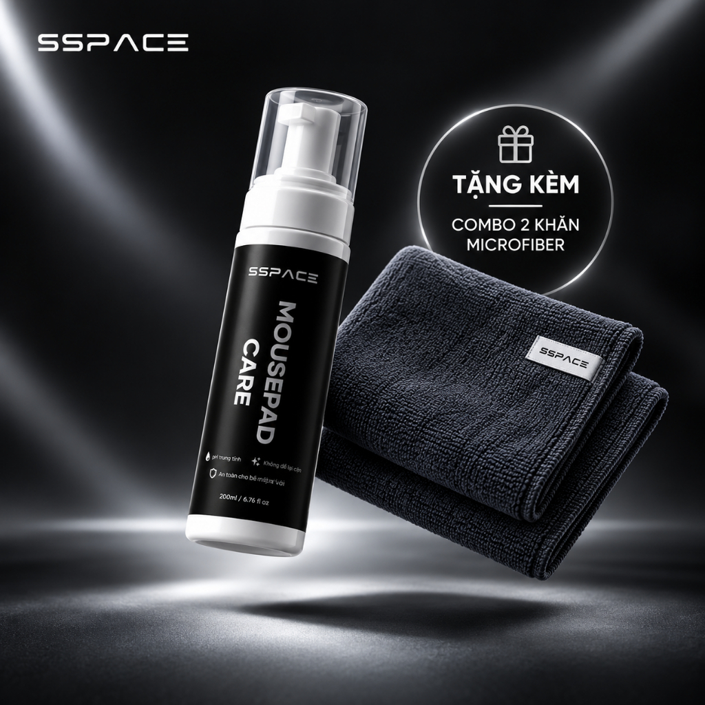 Chai Vệ Sinh Lót Chuột Dạng Bọt Chuyên Dụng SSPACE Mousepad Care 200ml…