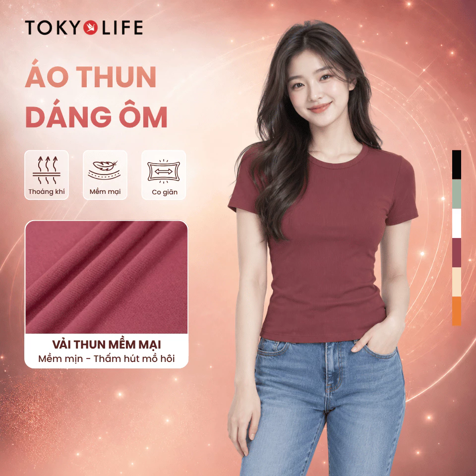 Áo thun dáng ôm vừa TOKYOLIFE 40000346