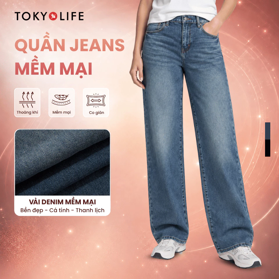 Quần Jeans nữ mềm mại co giãn thiết kế thời trang TOKYOLIFE 40004893