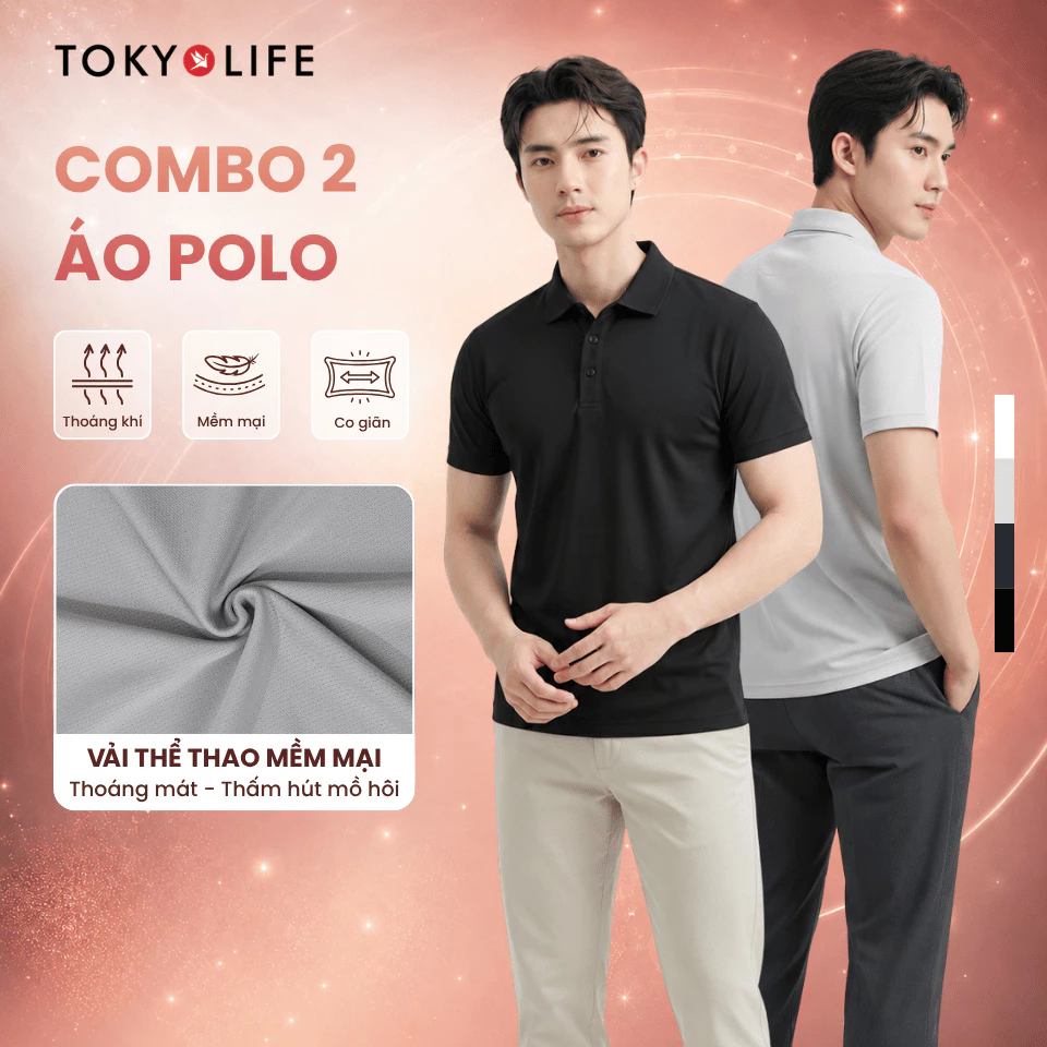 Áo Polo nam Ultra Active dáng suông khô thoáng thấm hút tốt Menswear TOKYOLIFE 40000970