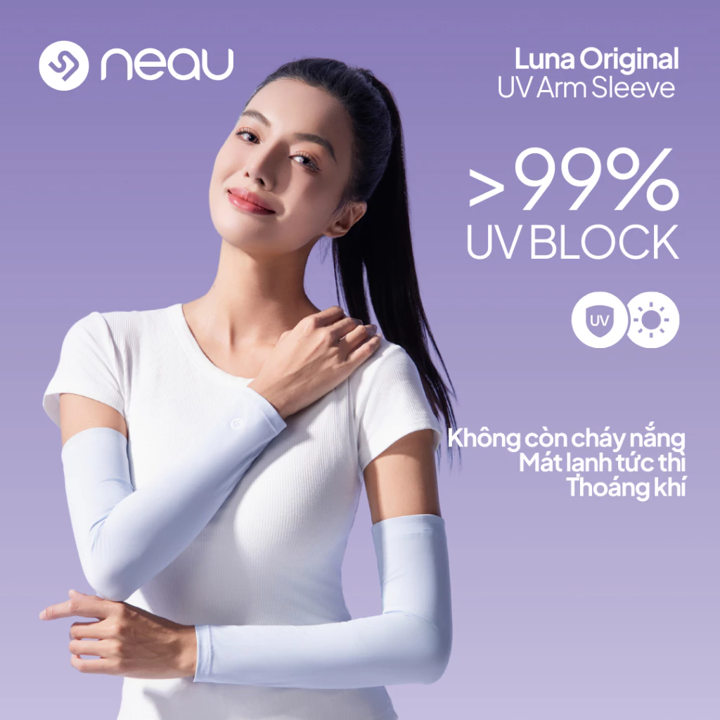 NEAU Luna Original Tay Chống Nắng Tia UV >99% Xỏ Ngón Mát Xe Máy Arm Sleeve AR101